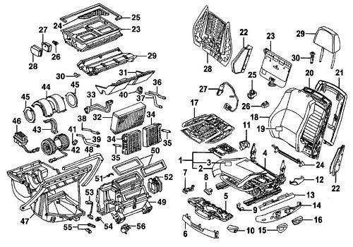 Product picture MERCEDES ML320 ML430 ML55 1998-2001 PARTS MANUAL