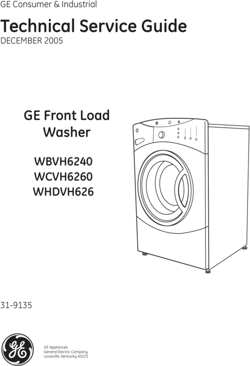 Product picture GE FRONT LOAD WASHER REPAIR SERVICE MANUAL